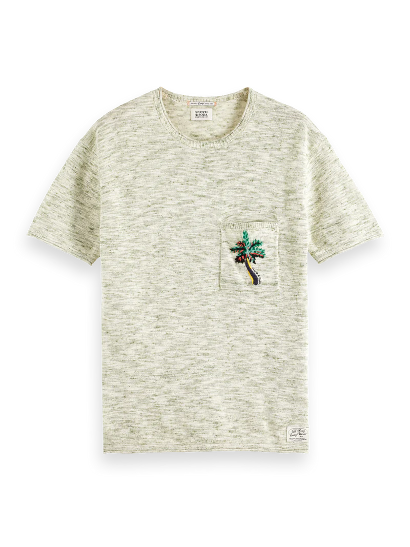 SCOTCH & SODA - T-shirt imprimé à poches chiné