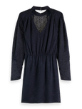 173382-Mock neck mini dress