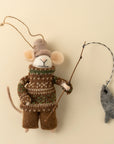 Fisherman Frank Mouse Holiday Ornament Accessoire décoratif Indaba trading co