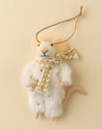 Winter White Wendy Mouse Holiday Ornament Christmas Decoration Indaba trading co