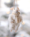 Winter White Wendy Mouse Holiday Ornament Christmas Decoration Indaba trading co