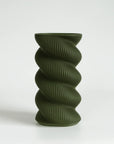 Swirl Vase Small Morna ARMY GREEN