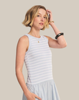 STRIPE RIB & POPLIN MIX MEDIA DRESS 1 Dresses VELVET