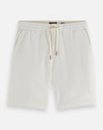 Core Fave Cotton-Linen Twill Bermuda Short Men Shorts Scotch Soda Homme OFF WHITE 33