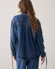 Denim Blouse with Boyfriend Fit Woman SUMMUM 38 DENIM