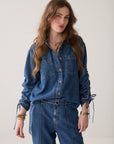 Denim Blouse with Boyfriend Fit Woman SUMMUM S/P DENIM