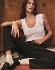 DS GAUZY WHISPER CLASSICS TANK Woman VELVET WHITE L
