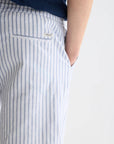 Fave Cotton-Linen Yarn-Dyed Regular-Fit Bermuda Shorts Men Shorts Scotch Soda Homme Infinity Stripe 32