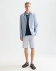Fave Cotton-Linen Yarn-Dyed Regular-Fit Bermuda Shorts Men Shorts Scotch Soda Homme Infinity Stripe 29