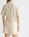 Feminine Cotton-Linen Playsuit Woman Scotch Soda Femme Fog Stripe S
