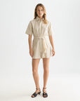 Feminine Cotton-Linen Playsuit Woman Scotch Soda Femme Fog Stripe XS