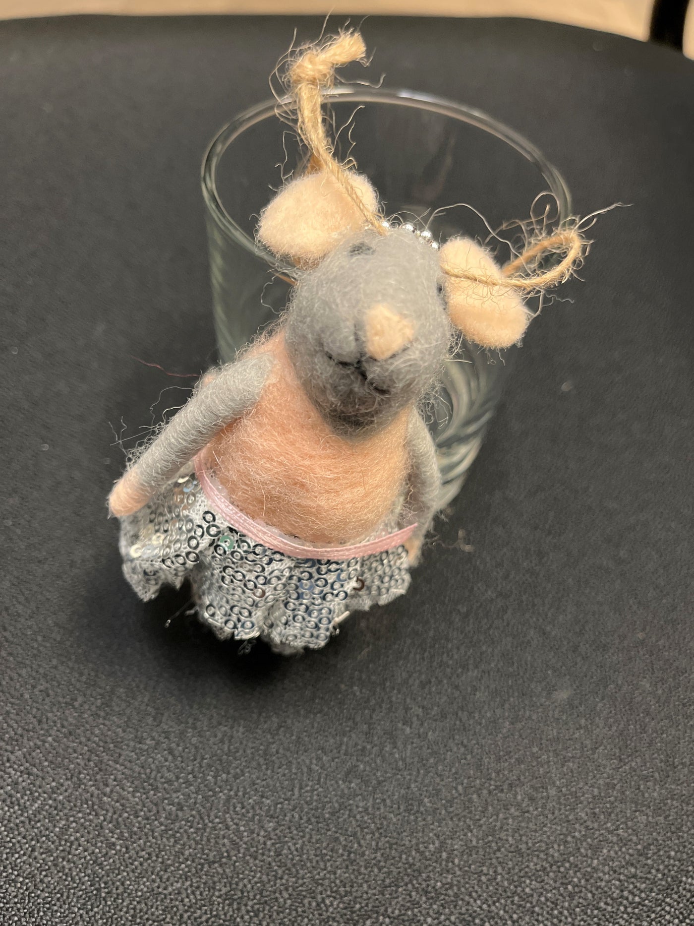 BALERINA MOUSE FELT ORNEMENT