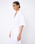 Laia linen polo shirt Polos Notshy BLANC M
