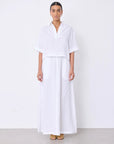 Laia linen polo shirt Polos Notshy BLANC XS