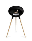 Le Feu Ground High Dome Black Fireplaces Nüline Distribution black soaptreated oak steel burner