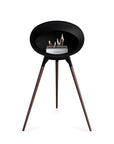 Le Feu Ground High Dome Black Fireplaces Nüline Distribution black smoked oak steel burner