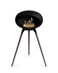 Le Feu Ground High Dome Black Fireplaces Nüline Distribution black smoked oak rose gold burner