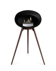 Le Feu Ground High Dome Black Fireplaces Nüline Distribution mocca smoked oak steel burner