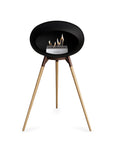 Le Feu Ground High Dome Black Fireplaces Nüline Distribution mocca soaptreated oak steel burner