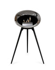 Le Feu Ground High Dome Chromed Silver Fireplaces Nüline Distribution black black oak steel burner