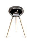 Le Feu Ground High Dome Chromed Silver Fireplaces Nüline Distribution polished steel soaptreated oak steel burner