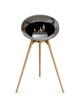 Le Feu Ground High Dome Chromed Silver Fireplaces Nüline Distribution rose gold soaptreated oak steel burner