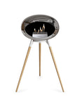 Le Feu Ground High Dome Chromed Silver Fireplaces Nüline Distribution white soaptreated oak steel burner