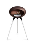 Le Feu Ground High Dome Mocca Fireplaces Nüline Distribution black white oak steel burner
