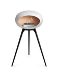 Le Feu Ground High Dome White Fireplaces Nüline Distribution black black oak steel burner