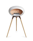 Le Feu Ground High Dome White Fireplaces Nüline Distribution mocca soaptreated oak steel burner