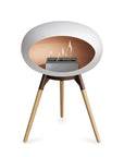 Le Feu Ground Low Dome White Fireplaces Nüline Distribution mocca soaptreated oak steel burner