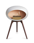 Le Feu Ground Low Dome White Fireplaces Nüline Distribution mocca smoked oak rose gold burner
