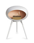 Le Feu Ground Low Dome White Fireplaces Nüline Distribution white white oak rose gold burner