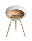 Le Feu Ground Low Dome White Fireplaces Nüline Distribution white soaptreated oak rose gold burner