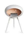 Le Feu Ground Low Dome White Fireplaces Nüline Distribution white white oak steel burner