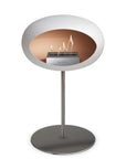 Le Feu Steel Low Dome White Fireplaces Nüline Distribution ø2.5 cm polished steel polished steel steel burner