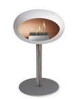 Le Feu Steel Low Dome White Fireplaces Nüline Distribution ø6 cm polished steel nickel steel burner