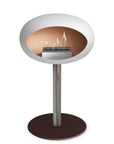 Le Feu Steel Low Dome White Fireplaces Nüline Distribution ø6 cm polished steel mocca steel burner