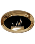Le Feu Wall Dome Chromed Rose Gold Fireplaces Nüline Distribution white rose gold burner