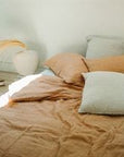 LINA LINEN DUVET SET, terracota living-bedding Indaba trading co