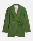 Linen Blend Blazer with Charm Tailoring Scotch Soda Femme Garden Green L