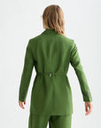 Linen Blend Blazer with Charm Tailoring Scotch Soda Femme Garden Green M