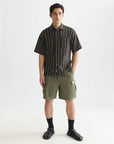 Linen-Blend Relaxed-Fit Cargo Bermuda Shorts Men Shorts Scotch Soda Homme Olive Night XS