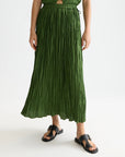 Micro Pleat Skirt Woman Scotch Soda Femme Garden Green M