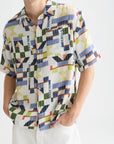 Printed Stitched Relaxed-Fit Short-Sleeved Shirt Men Shirts Scotch Soda Homme