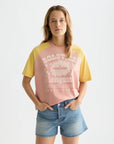 Raglan Artwork Loose Fit T-Shirt T-Shirts Scotch Soda Femme Canyon Clay S