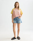 Raglan Artwork Loose Fit T-Shirt T-Shirts Scotch Soda Femme Canyon Clay XS