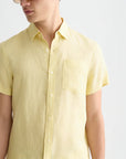 Seasonal Core Linen Regular-Fit Short-Sleeved Shirt Men Shirts Scotch Soda Homme