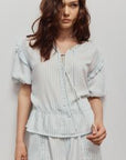 SELENE BLOUSE Melissa Nepton Blue Stripe XS