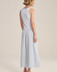STRIPE RIB & POPLIN MIX MEDIA DRESS 1 Dresses VELVET Black M